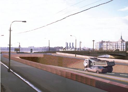 Проект транспортной развязка на Пироговской набережной, тоннель