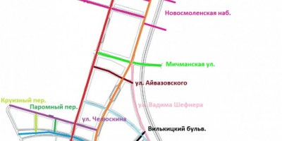 Улицы намывной части Василеостровского района