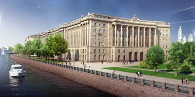 Верховный суд на проспекте Добролюбова, колонны